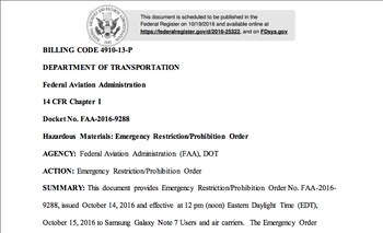 Comunicado de la Administración Federal