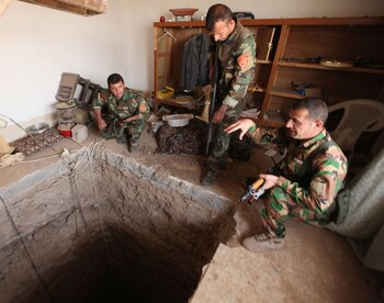 Las milicias kurdas peshmergas descubrieron