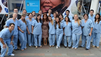 Cristina Kirchner, durante el anuncio