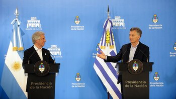 Tabaré Vázquez y Mauricio Macri