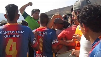 La pelea entre los jugadores