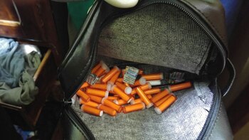 Los tubos encontrados contenían cocaína