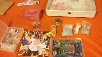 Parte del cargamento incautado.