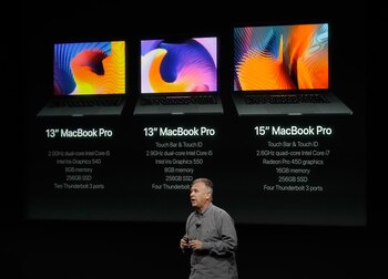 Los detalles técnicos de los tres modelos de la nueva MacBook Pro.