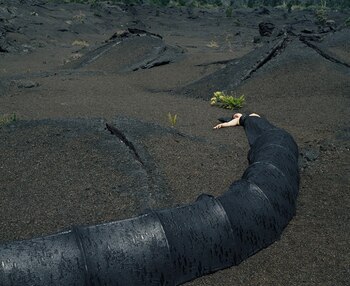 ‘Tubo de lava’, cráter de