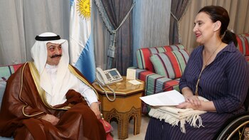 Haitham Bouzo y Gabriela Michetti