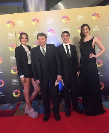 Luis Landriscina con su familia