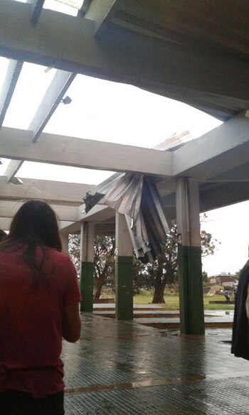 Parte del techo de la