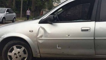 Así quedó el coche del