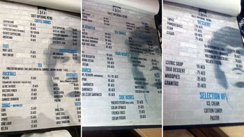 La carta del local de