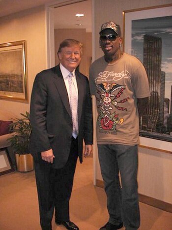 Dennis Rodman y Donald Trump