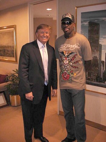 Dennis Rodman y Donald Trump