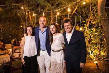 Martiniano Molina junto a uno de sus invitados, Facundo Manes