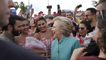 Hillary Clinton, en su recorrida