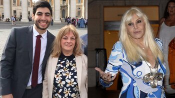 Facundo Moyano con su madre,