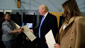 Donald Trump durante la jornada