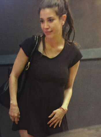 Andrea Rincón, al salir de