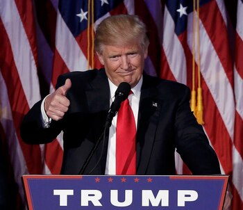 Donald Trump, relajado y feliz