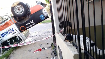 Así quedó uno de los patrulleros @marianorinaldi