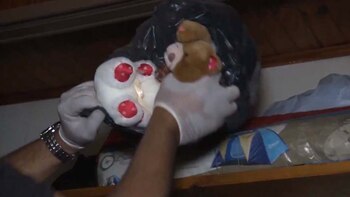 Osos de peluche hallados en