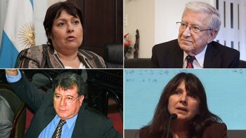 Graciela Ocaña, Héctor Polino, Humberto Roggero y Susana Decibe, los cuatro postulantes