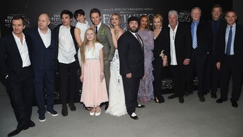 Actores durante el estreno de “Fantastic Beasts” (AFP)