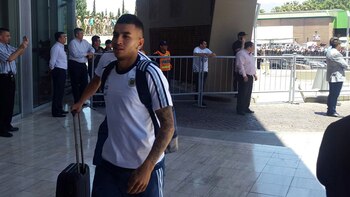 Ángel Correa llegó al hotel