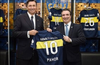 Borut Pahor (izq), presidente esloveno,