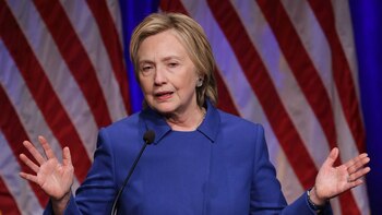 La ex candidata demócrata apareció