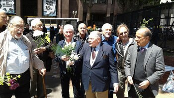 Los dirigentes en la Plaza