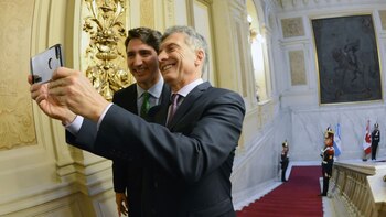 La selfie de Mauricio Macri