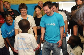 Messi colabora con Unicef desde