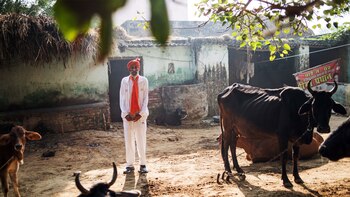 Singh, en su aldea de