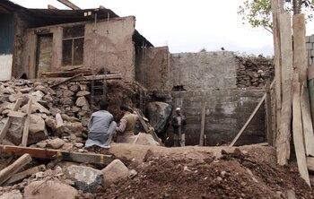 Pobladores en la región controlada