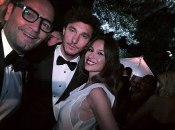 Fabián Medina Flores junto a Pico y Pampita