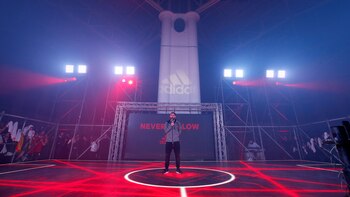 Messi presenció un partido de