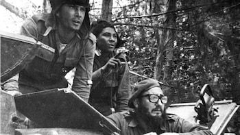 Fidel Castro durante la contra