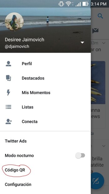 Desde la aplicación hay que