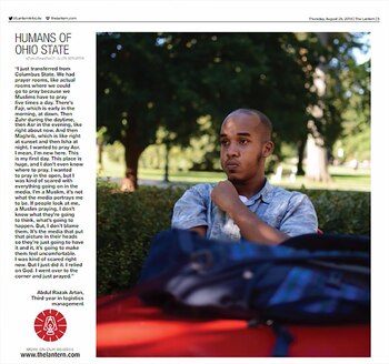 La entrevista en el periódico