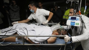 Así ingresó Ruschel al hospital