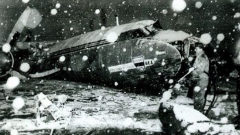 La aeronave que se estrelló