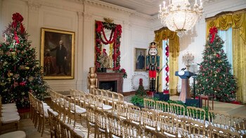 Decoraciones en la Sala Este de la Casa Blanca