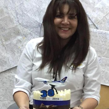 Celia Castedo, funcionaria del aeropuerto