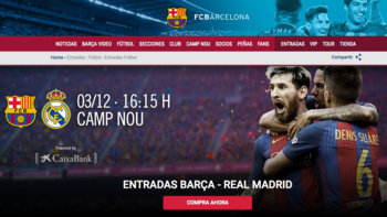 La página oficial del Barcelona,