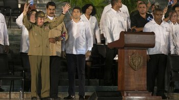 Raúl Castro, durante el acto