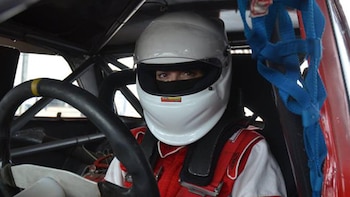 Natalia Masip, en su auto