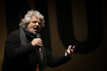 Beppe Grillo, líder del movimiento