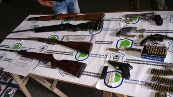 Drogas y armas incautadas en