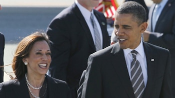 Kamala Harris y Barack Obama