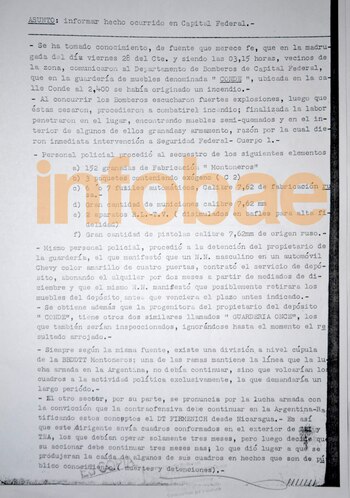 Referencia al incendio en un